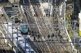 CORRECTED: Power outage stops train in Japan