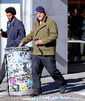 David Harbour out in New York City