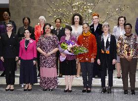 Japan PM Takaichi with female ambassadors