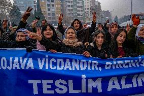 Thousands Protest Syrian Army Attacks in Diyarbakir - Turkey