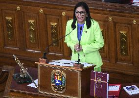 Venezuelan Acting President Delivers Her Annual Report - Caracas