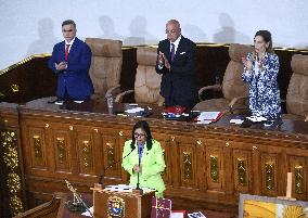 Venezuelan Acting President Delivers Her Annual Report - Caracas
