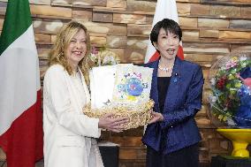 Japan PM Takaichi celebrates Italian PM Meloni's birthday