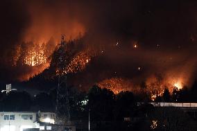 Wildfire in Yamanashi Pref.