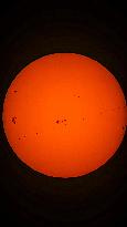 Chinese Space Station Passing in Front of The Sun