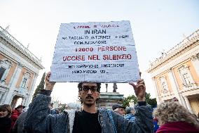 Demonstration in Support of the Opposition to the Iranian Regime - Rome
