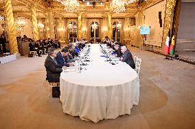 Meeting on the institutional future of New Caledonia at Elysee - Paris