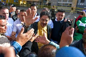 Pre-presidential Candidate Ivan Cepeda holds Rally in the Border with Ecuador