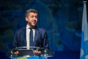 Marine Le Pen Attends Reception For Candidate Frank Allisio - Marseille