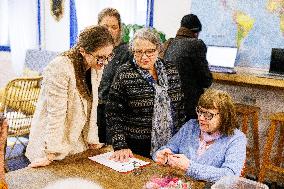 Aurore Berge Visits La Cohue Cooperative - France