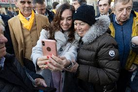 Paris Mayor Candidate Sarah Knafo Campaigning - France