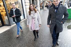 Paris Mayor Candidate Sarah Knafo Campaigning - France