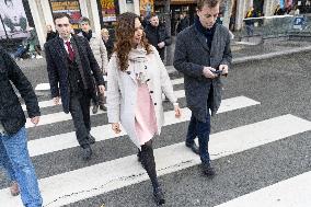 Paris Mayor Candidate Sarah Knafo Campaigning - France