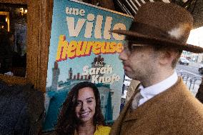 Paris Mayor Candidate Sarah Knafo Campaigning - France