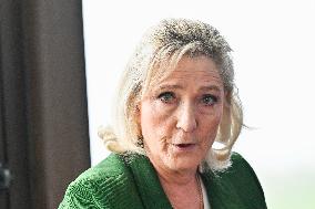 Marine Le Pen And Franck Allisio Press Conference - Marseille