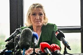 Marine Le Pen And Franck Allisio Press Conference - Marseille