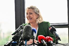 Marine Le Pen And Franck Allisio Press Conference - Marseille
