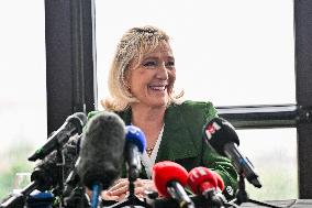 Marine Le Pen And Franck Allisio Press Conference - Marseille