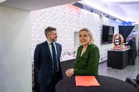 Marine Le Pen And Franck Allisio Press Conference - Marseille