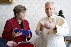 Pope Leo XIV Meets Kristalina Georgieva - Vatican