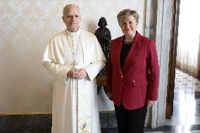 Pope Leo XIV Meets Kristalina Georgieva - Vatican