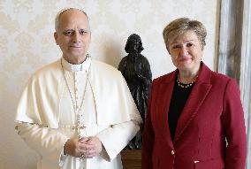 Pope Leo XIV Meets Kristalina Georgieva - Vatican