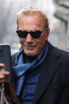 MFW - Kevin Costner Spotted On His Way To Brioni