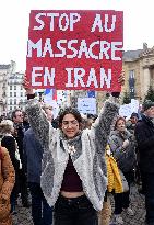 Protest March In Solidarity With Iranian People - Paris