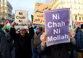 Protest March In Solidarity With Iranian People - Paris