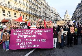 Protest March In Solidarity With Iranian People - Paris