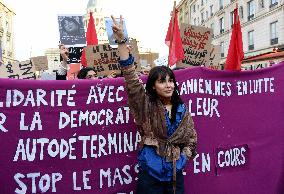 Protest March In Solidarity With Iranian People - Paris