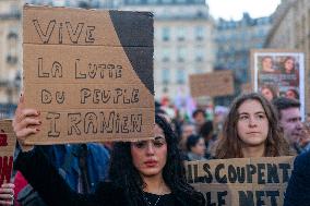 Protest March In Solidarity With Iranian People - Paris