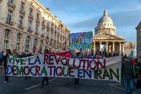 Protest March In Solidarity With Iranian People - Paris