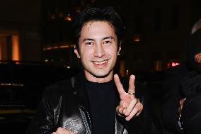 MFW - Hudson Williams Arrives at the Armani Hotel