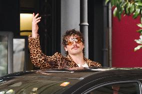 MFW - Benson Boone Leaving Hotel On His Way To Dolce & Gabbana Show