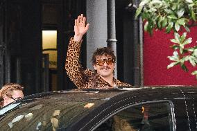 MFW - Benson Boone Leaving Hotel On His Way To Dolce & Gabbana Show