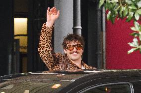 MFW - Benson Boone Leaving Hotel On His Way To Dolce & Gabbana Show