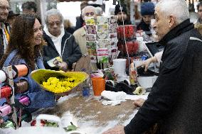 Paris Mayor Candidate Sarah Knafo Campaigning - France