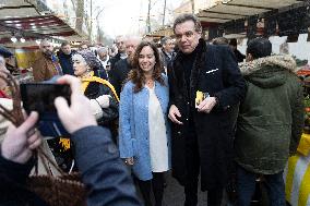 Paris Mayor Candidate Sarah Knafo Campaigning - France