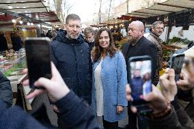 Paris Mayor Candidate Sarah Knafo Campaigning - France