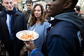 Paris Mayor Candidate Sarah Knafo Campaigning - France