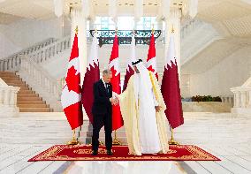 PM Mark Carney Meets Emir of Qatar Tamim bin Hamad al-Thani - Doha