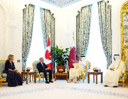 PM Mark Carney Meets Emir of Qatar Tamim bin Hamad al-Thani - Doha