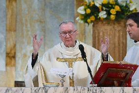 Cardinal Pietro Parolin At Eucharistic Celebration - Rome