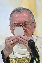 Cardinal Pietro Parolin At Eucharistic Celebration - Rome