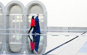 PM Mark Carney Press Conference At Islamic Art Museum - Qatar
