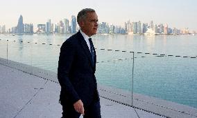 PM Mark Carney Press Conference At Islamic Art Museum - Qatar