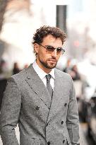 MFW - Celebs Leaving Hotel Paris To Attend Prada Show