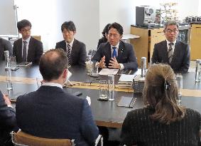 Japan defense chief visits U.S tech company in Washington