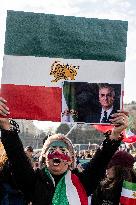 Pro Crown Prince Reza Pahlavi Protrest - Paris
